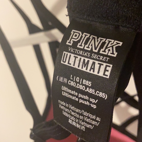 PINK VS floral padded sport bra, Size L - Picture 4 of 4